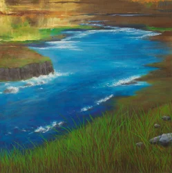 Le chemin des eaux, 2021 (acrylique sur toile)