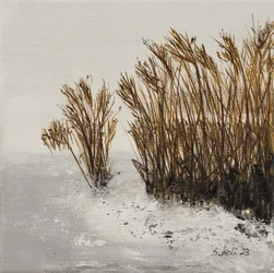 Hiver au bord de la mer, 2023 (acrylique sur toile)