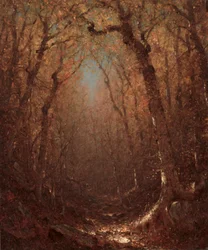 Automne, un chemin forestier