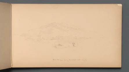 Carnet de croquis, page 12 : "Montagnes Blanches depuis le pied de Randolph Hill"