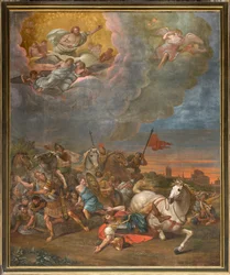 Mur en face de la contre-façade du transept nord, Sante Legnani, Conversion de Saul 1814