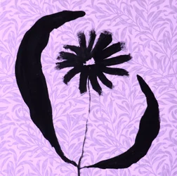 Floraison noire abstraite