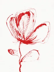 Floraison rouge abstraite