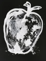 Pomme blanche abstraite