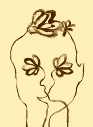 Visage floral rêveur