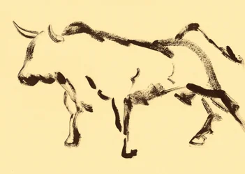 Esquisse dynamique de taureau