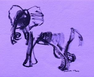Éléphant violet dynamique