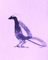 Élégant oiseau violet