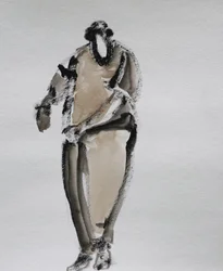 Élégante statue debout