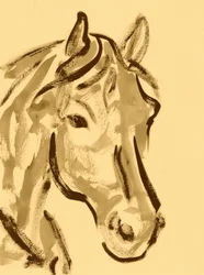 Portrait expressif de cheval