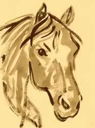 Esquisse expressive de cheval