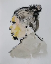 Portrait de profil expressif