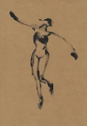 Gracieux mouvement de nu