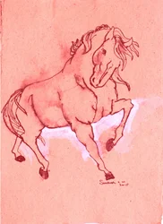 Majestueux étalon roux