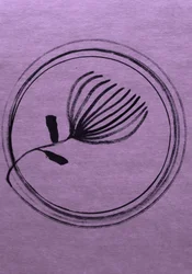 Cercle floral violet minimaliste