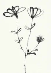 Esquisse florale minimaliste