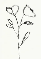 Croquis floral minimaliste