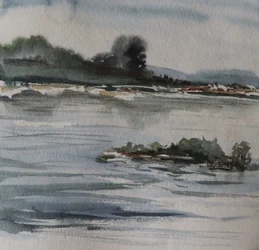 Paysage de la rivière Misty
