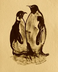 Portrait de famille de pingouins