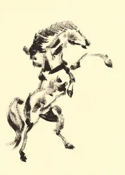 Puissant cheval cabré