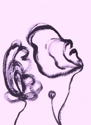 Lignes florales violettes