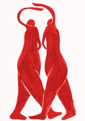 Des danseurs rouges s