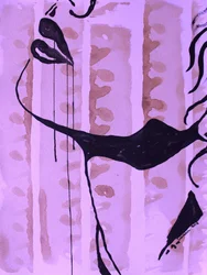 Portrait abstrait sensuel