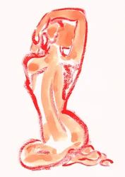 Étude de figure rouge sensuelle