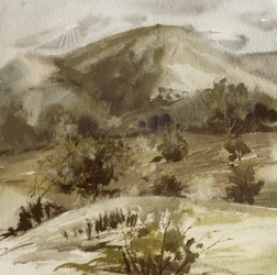 Les collines paisibles de la campagne