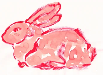 Lapin rouge vif