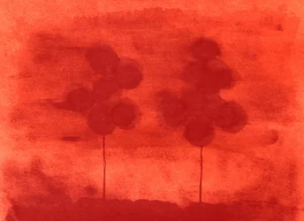 Chaleureuses silhouettes rouges