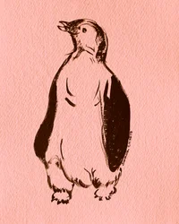 Pingouin debout fantaisiste