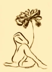 Femme et fleur de lotus