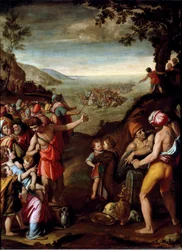 Le passage de la mer Rouge. Le peuple hébreu, fuyant l
