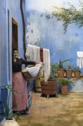 Le patio bleu