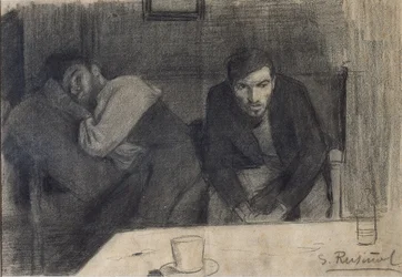 Portrait du sculpteur Carles Mani et du peintre Pere Ferran