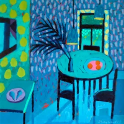 Les Fruits # 1, 2023 (acrylique sur panneau)