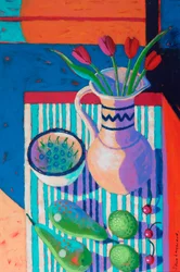 Nature morte # , 2025 (acrylique sur panneau)