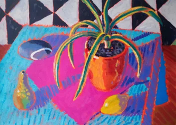 Nature morte n° 38, 2024 (acrylique sur papier)