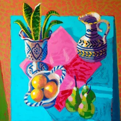 Nature morte n° 57, 2025 (acrylique sur panneau)