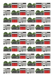 Fire Station Repeat Print, 2014 (giclée graphique)