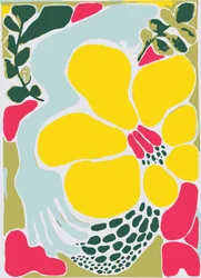 Fleurs jaunes abstraites