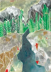 Rivière de montagne géométrique