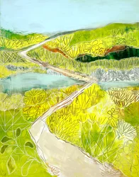 Un sentier sinueux et animé