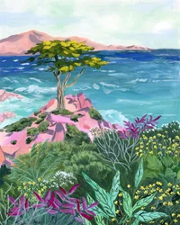 Arbre océanique de Pink Rocks