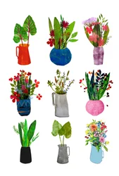 Vases et cruches 2021 (encre sur papier)