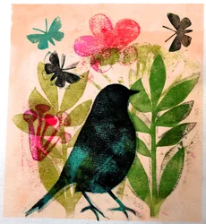 Oiseau et papillon