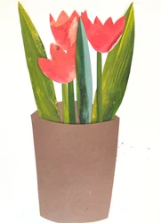 Tulipes dans un pot, 2018