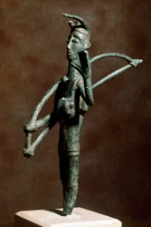 Culture nuragique (nuraghes), Sardaigne : statuette en bronze d