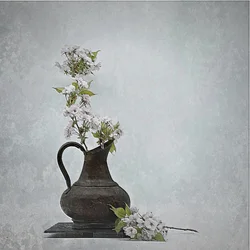 Rustic pichet de fleurs